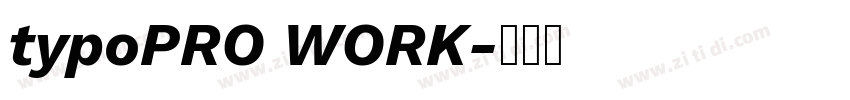 typoPRO WORK字体转换